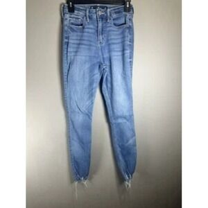 Hollister Curvy High-Rise Crop Super Skinny Jeans Size 1-R